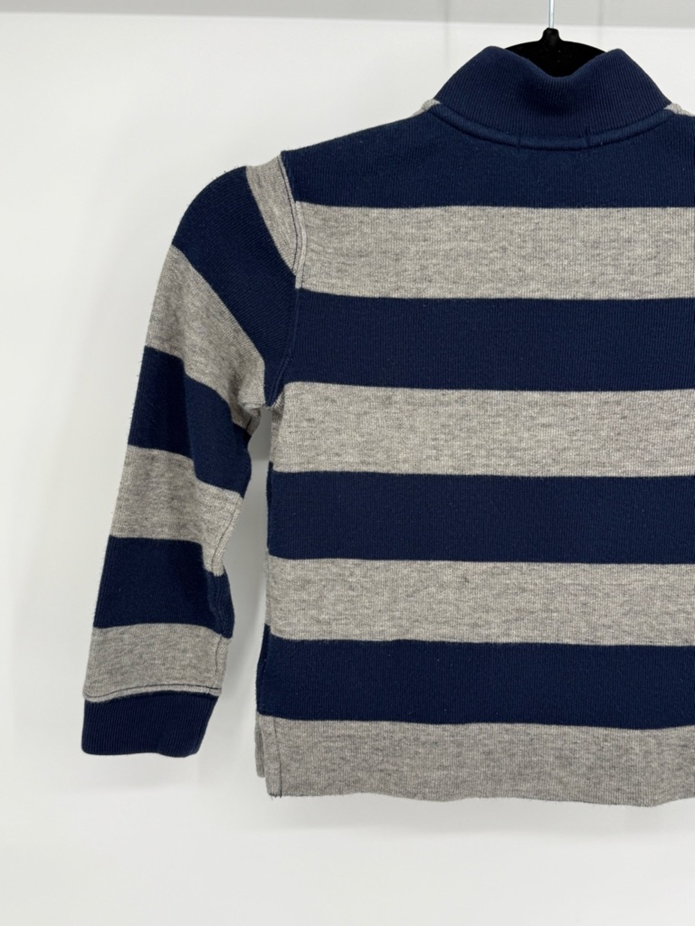 Polo Ralph Lauren Boys Quarter Zip Sweater Striped Pullover Preppy Classic Sz 5‎ - Picture 6 of 12